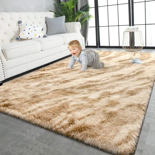 Alfombra Twinnis Super Soft Shaggy De 150 X 240 Cm, Color Be