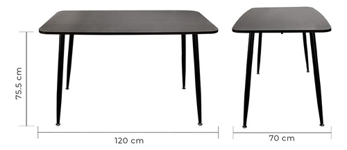 Set De Comedor Murcia Nogal Con 4 Sillas Oslo Mundo In Color Blanco