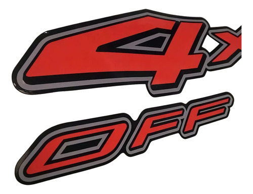 Par Adesivo Frontier 4x4 Off Road Vermelho
