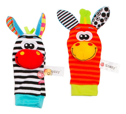 Set De Sonajeros Medias Y Muñequeras Estimulación Bebé Lb