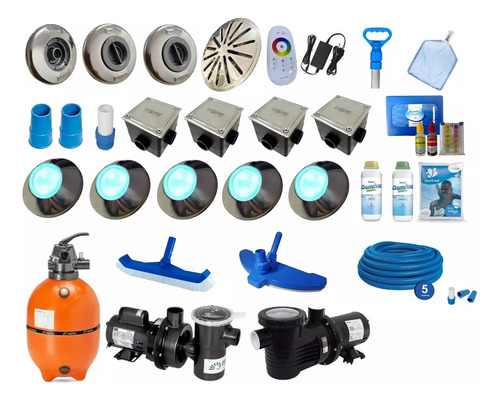 Kit Piscina Completo + Filtro F450p E Bomba Pratika Pf-17w 5