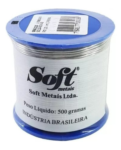 10x Fio De Solda Estanho Eletrônica 1mm Rolo 200g 60x40mm