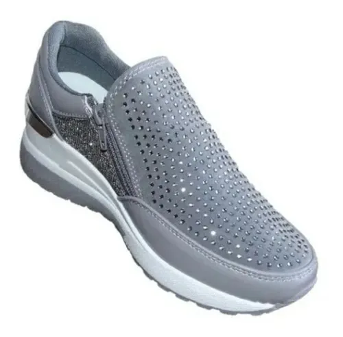 Zapatillas Plataforma Modelo Zipper Marca Pand g Cuotas sin