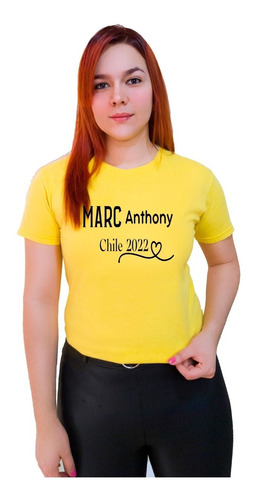 Polera Dama Estampada 100%algodon Concierto Marc Anthony 526