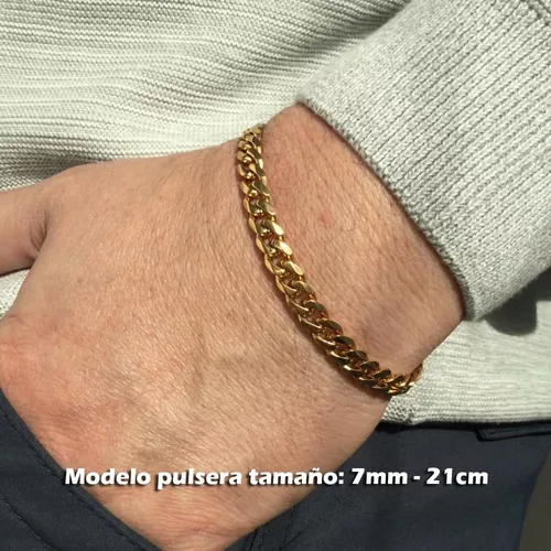 Cadena de pulsera de plata para hombre, pulseras de plata, cadena de pulsera  de eslabones cubanos, pulseras de oro para mujeres, pulsera de hombre,  cadenas de mujer -  México