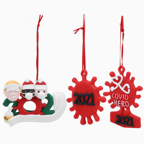 Adorno De Año Nuevo, 3 Unidades, Colgante De Muñeco De Nieve