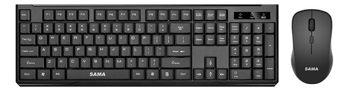 Combo De Teclado Y Ratón Inalámbricos Sama Hj7515 Slim De 2,