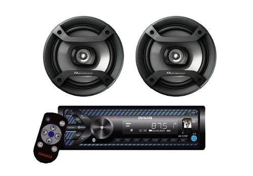 Combo Radio Aiwa Aw-3239bt + Parlantes Pioneer 6' Bt Usb Sd