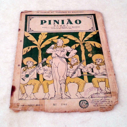 Imagem 1 de 3 de Partitura 1927 - Pinião - Augusto Calheiros, Luperce Miranda