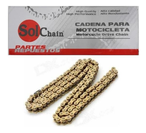 Imagen 1 de 3 de Cadena 428x132 Reforzada Solchain Gn125 En125 Horse150 Moto