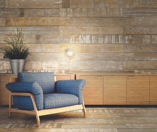 Imagen 2 de 6 de Porcelanato Portinari Simil Madera Painted Beige 20x120 Be