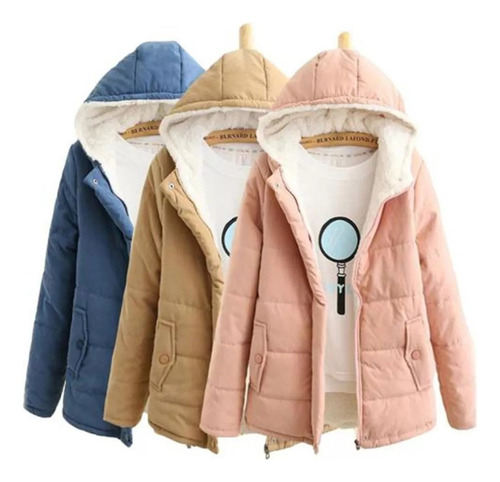 Cabolsas Parka Mujer Terciopelo Invierno Lana