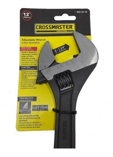 Imagen 2 de 4 de Llave Francesa Ajustable 12 Pulgadas 300m Crossmaster