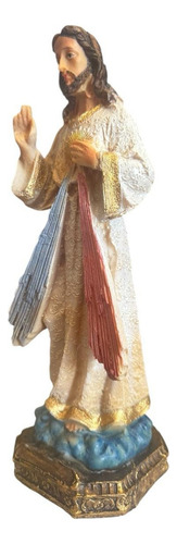 Escultura Misericordia 30 Cm Resina Ojo Pintado Blanco