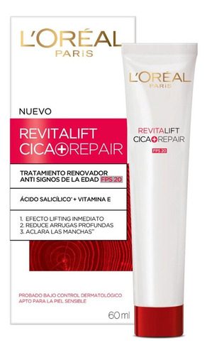 Crema Antiarrugas L'oréal Paris Revitalift Cica+repair 60ml