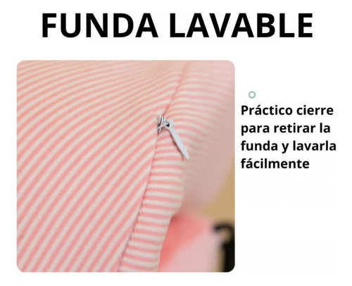 Cojín Para Cuello Modelo Rayado Ajustable Para Viajes Largos