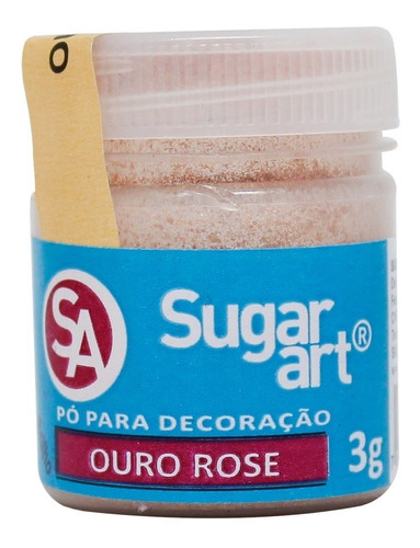 Pó Para Decoração Ouro Rose Sugar Art 3g -