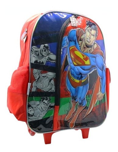 Mochila Escolar Carro 18  Niños Superman Lj314 