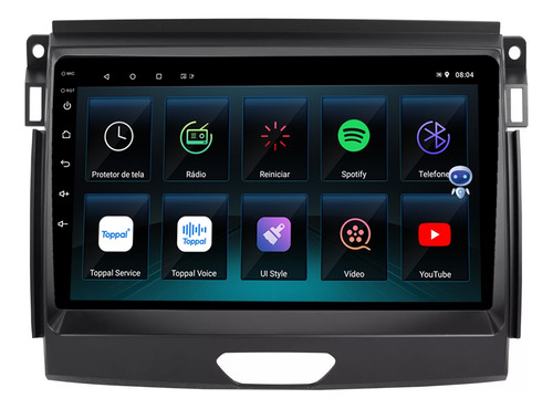 Multimidia Ranger 17/21 9p Qled Android Carplay 2gb 32gb
