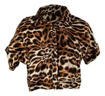 Comprar Blusa Cros Lino Prada Leopardo Mujer Casual