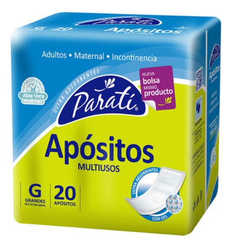 Apositos Parati, 8 Paquetes, 160 Unidades, Talla G