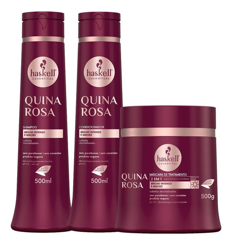 Kit Haskell Quina Rosa Sh+ Cond+ Másc. 500ml/ 500g