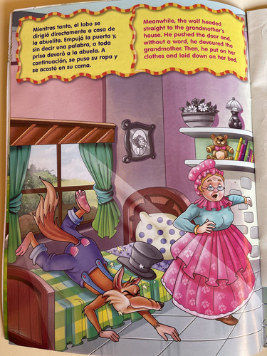 Caperucita Roja Inglés / Español Con Stickers