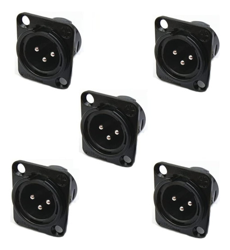 Gdqlcnxb Xlr Macho Jack 3 Pin Panel Mount Jacks Xlr-m Socket