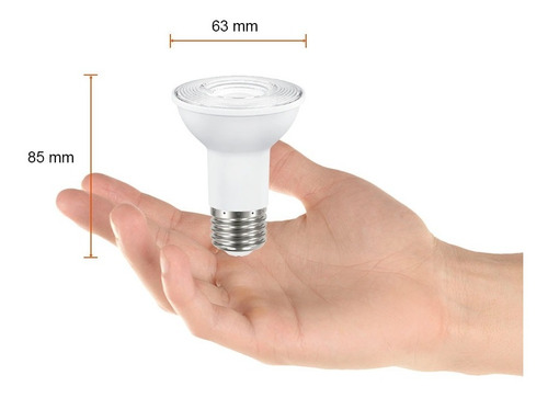 Imagen 5 de 5 de Bombillo Led Par20, 6w, Luz Fría Tecnolite