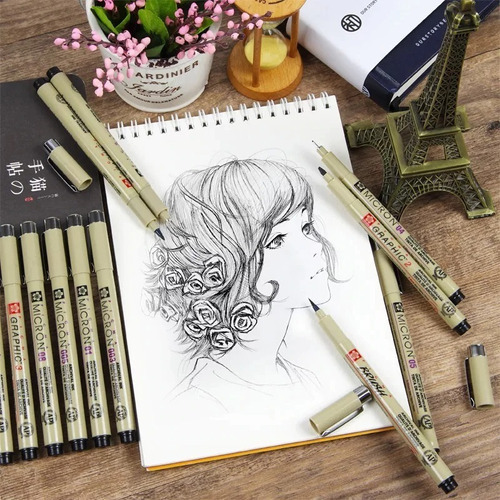 Tiralíneas Sakura Pigma Micron X 1 Unidad Color De La Tinta Negro 0.1 Mm
