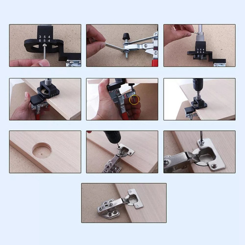 Kit Localizador Perforado Para Puertas De 35 Mm