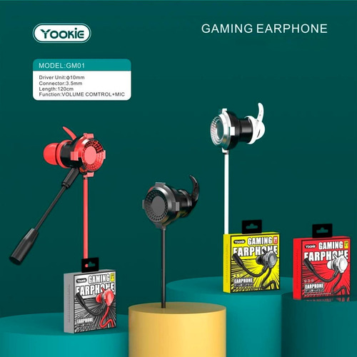 Imagen 2 de 7 de Audífonos Gaming Earphone Yookie Gm01