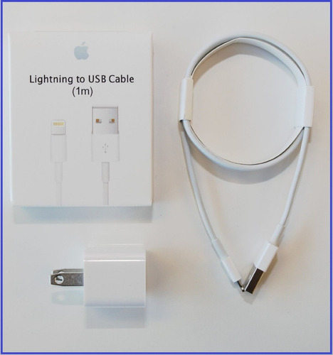 Cargador Para iPhone + Cable Usb Lightning 1 Metro Apple!