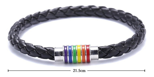 Pulsera Gay Arcoiris Negra Y Cafe Oferta Pack