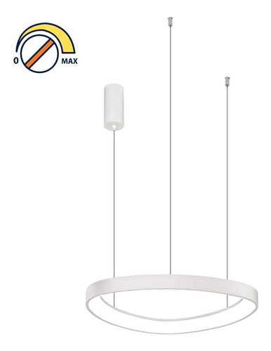 Colgante Led 45cm 38 Watts Dimerizable Diseño Moderno Chiaro