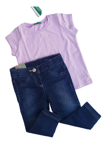 Conjunto Benetton Beba Jean Remera 1 Año 