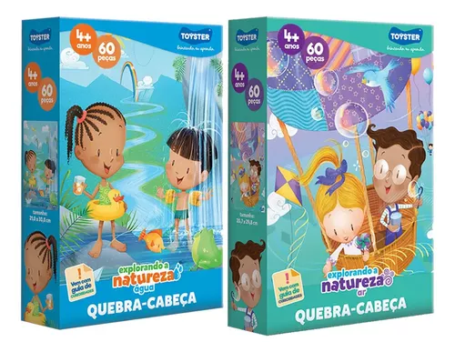 Quebra Cabeça Explorando A Natureza - Água 60 Peças Toyster