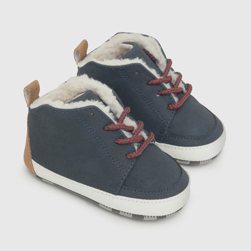 Botin Para Niño Clásico Cordones Azul (14 A 18)