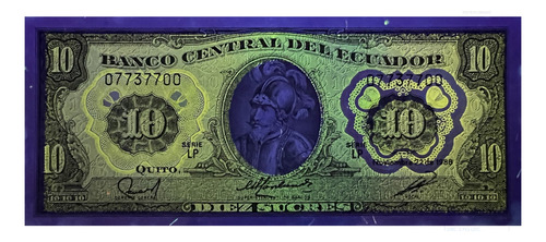 Billete De Ecuador 10 Sucres, Sebastián Benalcázar 1988 Nvo.