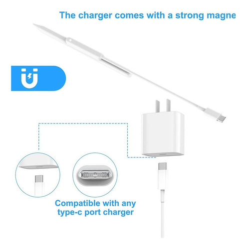 Hs Cable De Carga Para Pencil 2 2nd Magnetic C Charge-fs