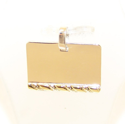 Foto Medalla Plata 925 Oro Personalizada 15x21mm Rectangular