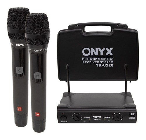 Microfone Onyx Sem Fio Tk-u220 Uhf Cor Preto