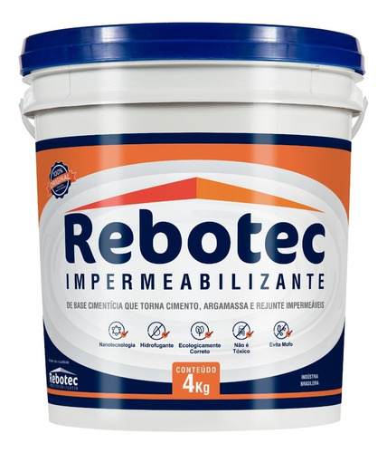 Rebotec 4 Kg Impemeabilizante 12xs/juros Original Rebotec Sp