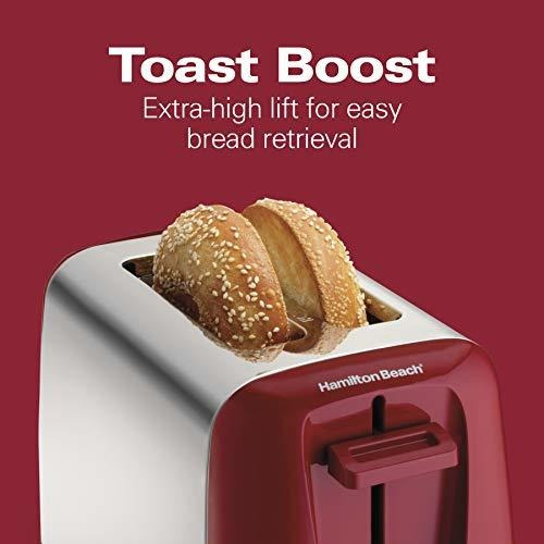 Imagen 3 de 9 de Hamilton Beach Cool Wall 2-slice Toaster, Rojo (22623).