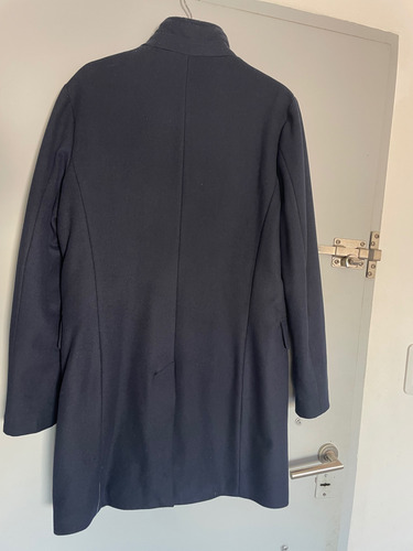Zara Sobretodo Tapado Paño Largo M Fit Nuevo Azul Campera