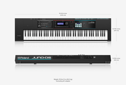 Imagem 4 de 4 de Teclado Sintetizador Roland Juno Ds88 88 Teclas