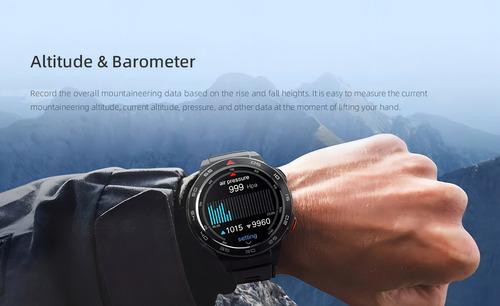 Relógio Smartwatch Mibro Gs Pró À Prova D'água 2 Pulseiras Preto Preto