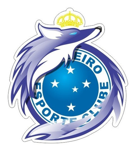 Cruzeiro - 4 Adesivos - Pt-000066 - Escudo Com A Raposa | Parcelamento sem  juros