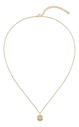 Collar Hugo Boss Medallion Dorado Para Mujer Color 283164