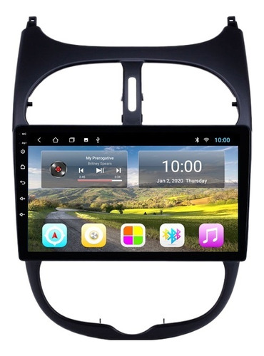 Autoestéreo 2+32g Carplay Cámara Para Peugeot 206 2001-2008